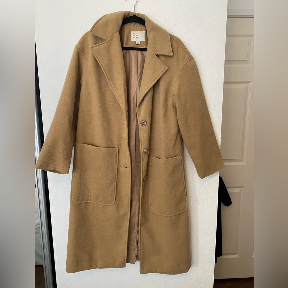 A new day camel colored coat